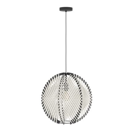 Eglo - Lustr na lanku 1xE27/40W/230V pr. 48 cm bílá/černá