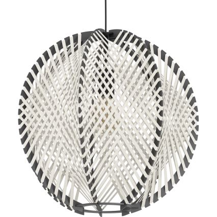Eglo - Lustr na lanku 1xE27/40W/230V pr. 48 cm bílá/černá