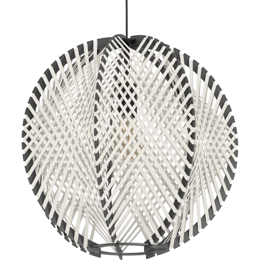 Eglo - Lustr na lanku 1xE27/40W/230V pr. 48 cm bílá/černá