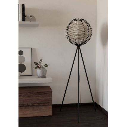 Eglo - Stojací lampa 1xE27/40W/230V bílá/černá
