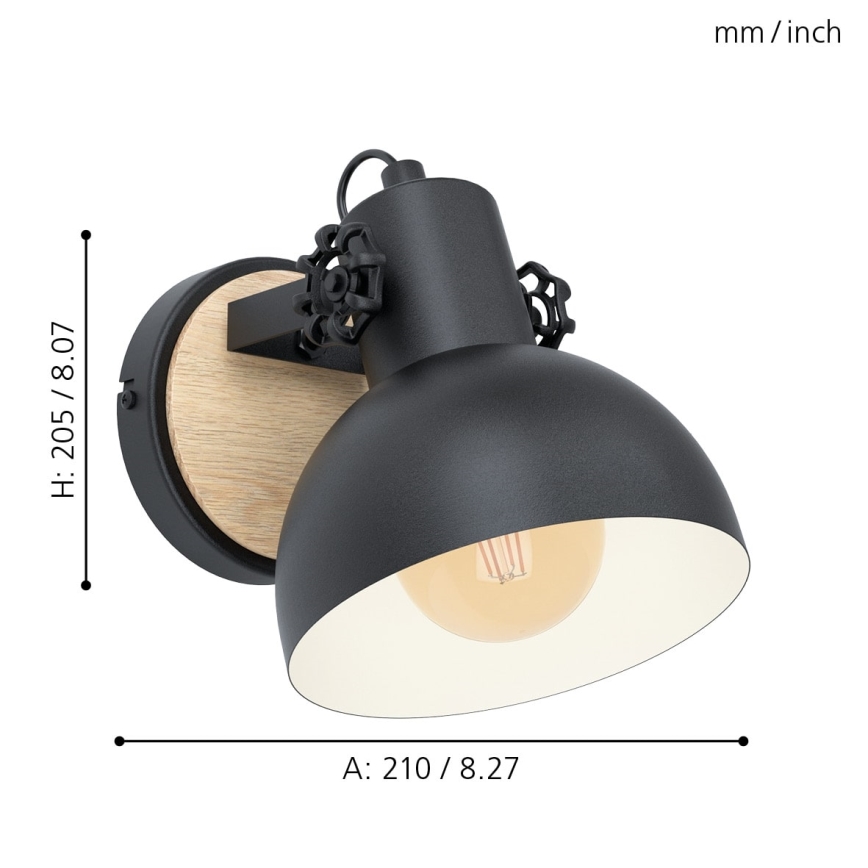 Eglo - Nástěnné svítidlo 1xE27/28W/230V