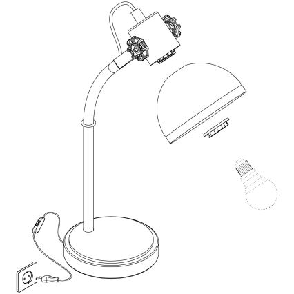 Eglo - Stolní lampa 1xE27/28W/230V