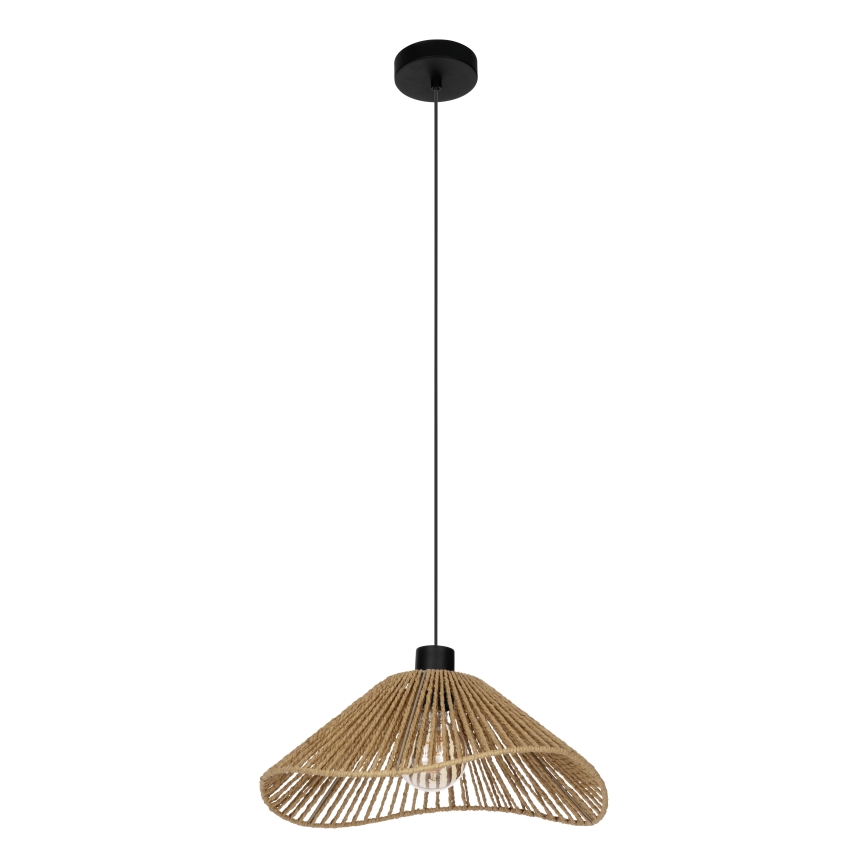 Eglo - Lustr na lanku 1xE27/60W/230V hnědá