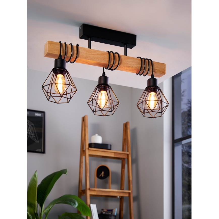 Eglo - Přisazený lustr TOWNSHEND 3xE27/60W/230V - FSC certifikováno