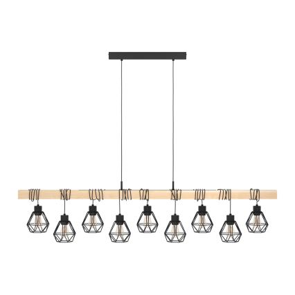 Eglo - Lustr na lanku TOWNSHEND 9xE27/60W/230V - FSC certifikováno