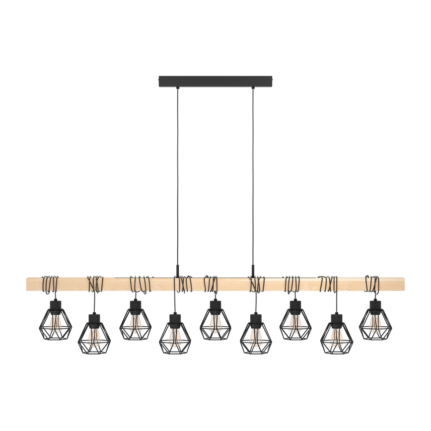 Eglo - Lustr na lanku TOWNSHEND 9xE27/60W/230V - FSC certifikováno