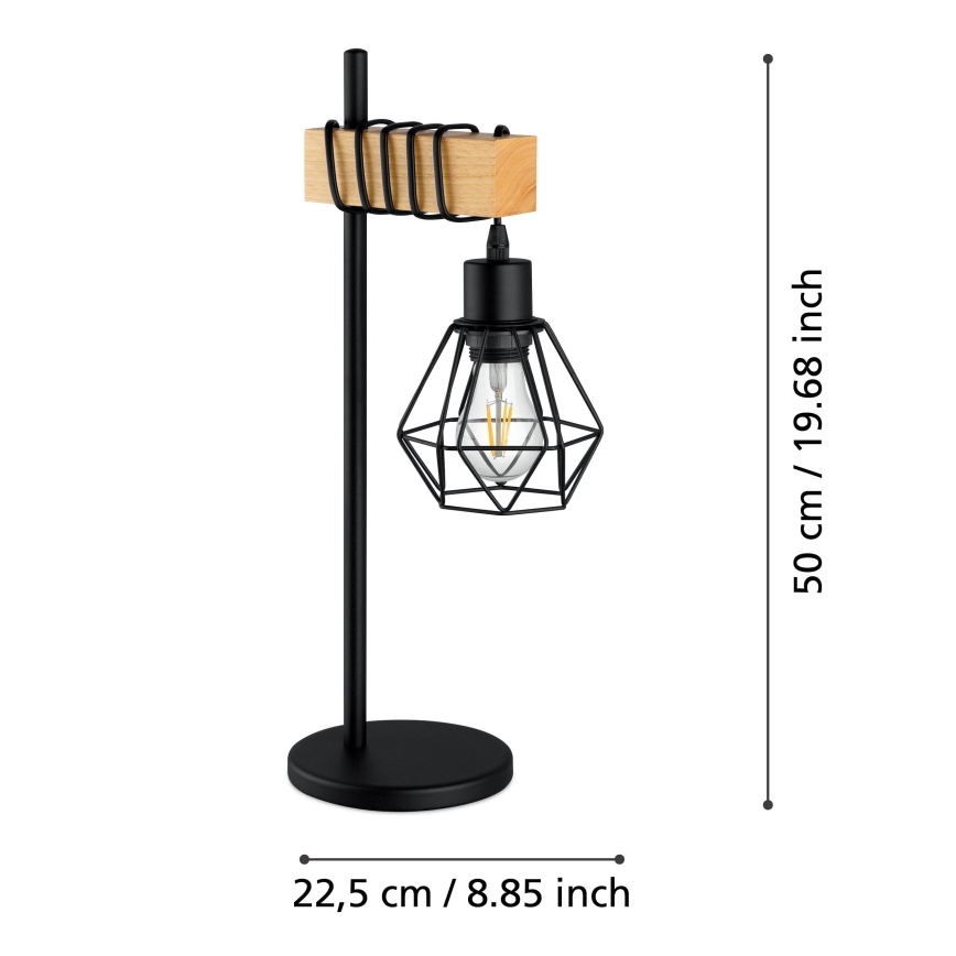 Eglo - Stolní lampa TOWNSHEND 1xE27/60W/230V - FSC certifikováno