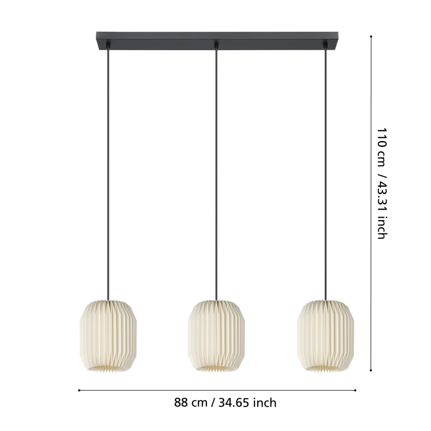 Eglo - Lustr na lanku 3xE27/40W/230V