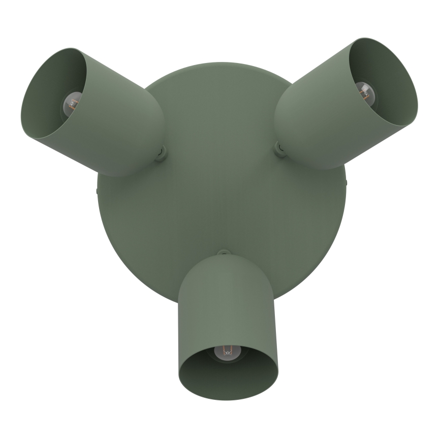 Eglo - Bodové svítidlo 3xE14/40W/230V pr. 25 cm zelená