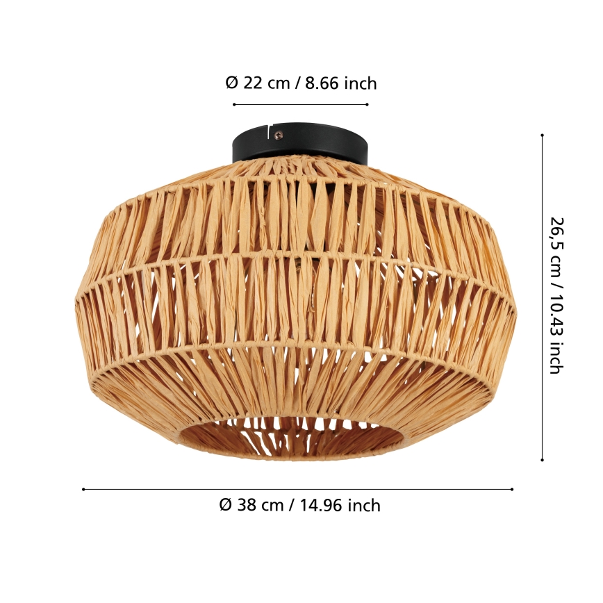 Eglo - Stropní svítidlo 1xE27/40W/230V pr. 38 cm hnědá