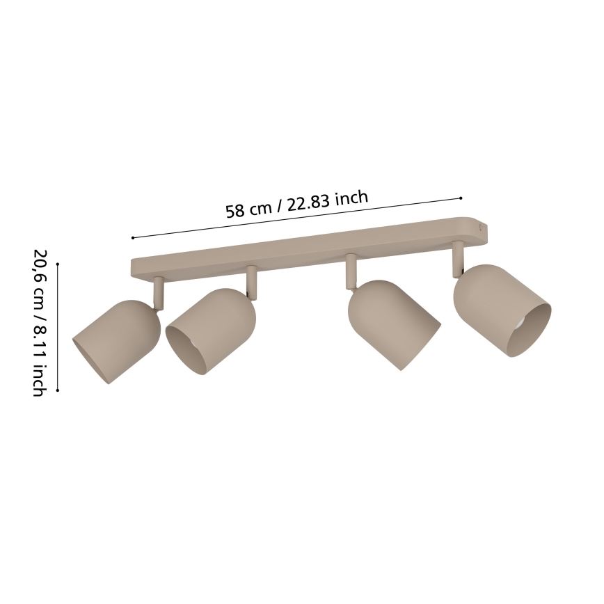 Eglo - Bodové svítidlo 4xE14/40W/230V béžová