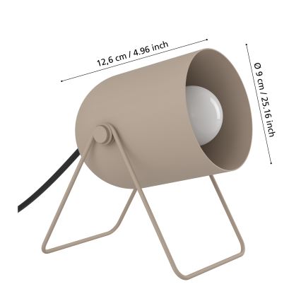 Eglo - Stolní lampa 1xE14/8W/230V béžová