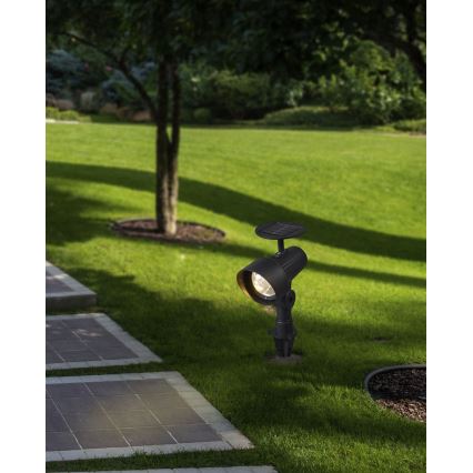 Eglo - SADA 3x LED Solární svítidlo se senzorem LED/200 mAh IP44 černá