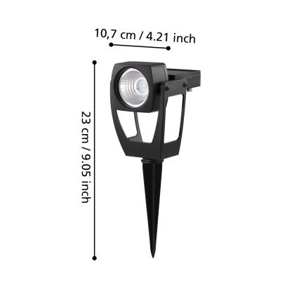 Eglo 48719 - LED Solární reflektor SOLAR LED/0,1W/3,2V 1000 mAh IP44