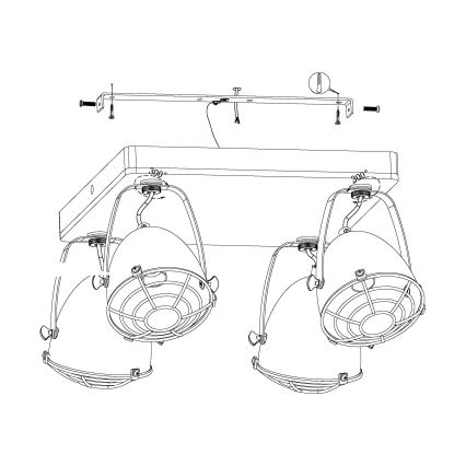 Eglo - Bodové svítidlo 4xE14/40W/230V