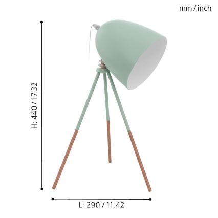 Eglo - Stolní lampa 1xE27/60W/230V