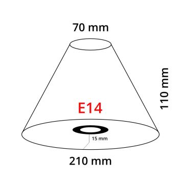 Eglo 49408 - Stínidlo VINTAGE tm.hnědá E14 pr. 21 cm
