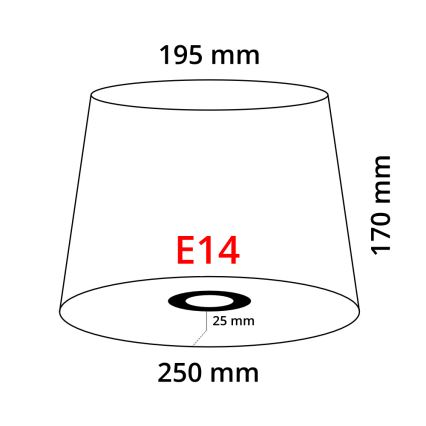 Eglo 49413 - Stínidlo VINTAGE černá skládané E14 pr. 25 cm