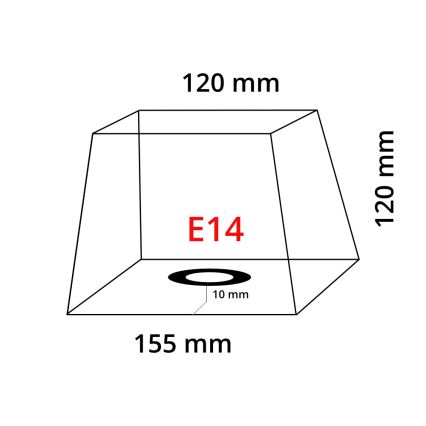 Eglo 49414 - Stínidlo VINTAGE černá E14 155x155 mm