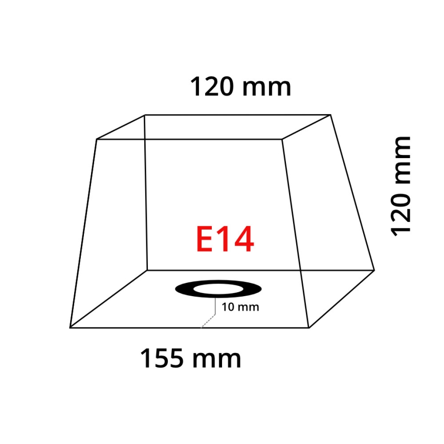 Eglo 49414 - Stínidlo VINTAGE černá E14 155x155 mm