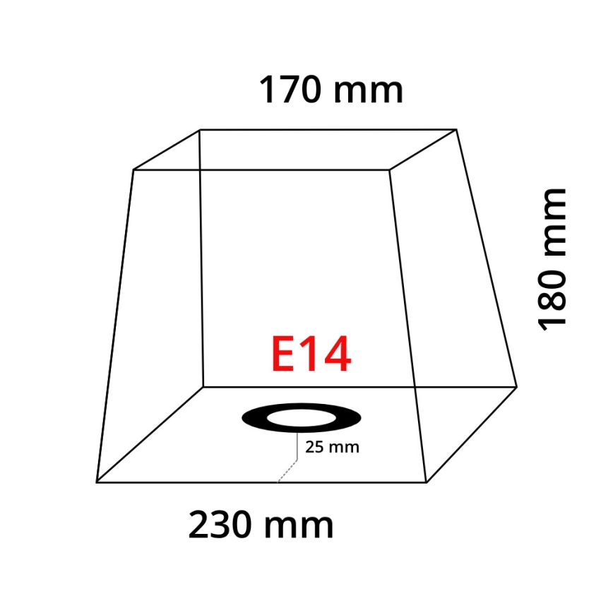 Eglo 49422 - Stínidlo k stojací lampě VINTAGE hnědá E14 23x23 cm