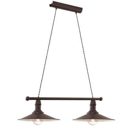 Eglo 49457 - Lustr na lanku STOCKBURY 2xE27/60W/230V