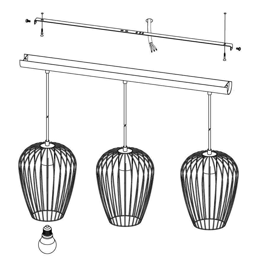 Eglo - Lustr 3xE27/60W/230V