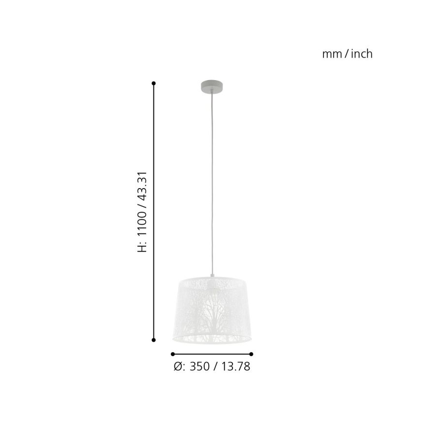 Eglo - Lustr na lanku 1xE27/60W/230V
