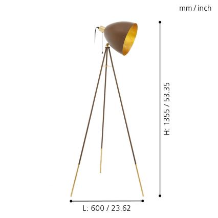 Eglo - Stojací lampa 1xE27/60W/230V