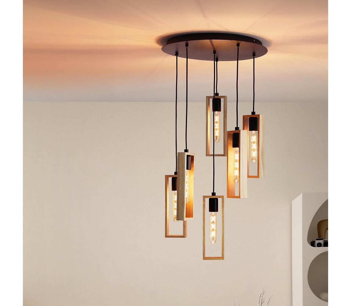 Eglo Eglo 49549 - Lustr na lanku LITLETON 6xE27/60W/230V EG49549