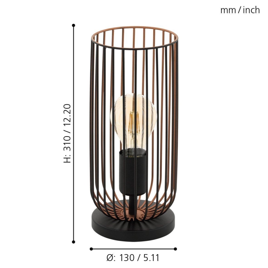 Eglo 49646 - Stolní lampa ROCCAMENA 1xE27/60W/230V