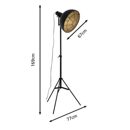 Eglo 49674 - Stojací lampa CANNINGTON 1xE27/60W/230V