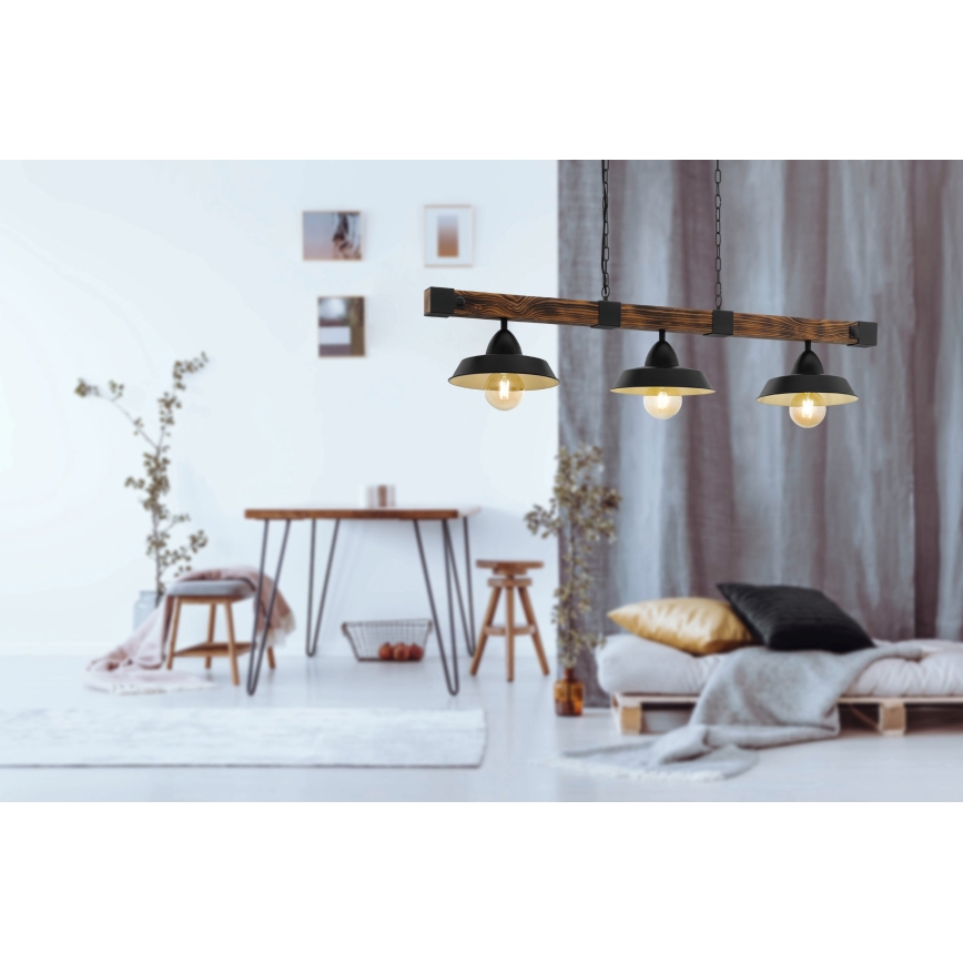 Eglo - Lustr na řetězu 3xE27/60W/230V