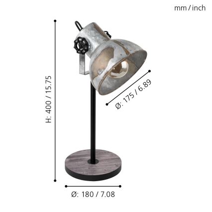 Eglo - Stolní lampa 1xE27/40W/230V