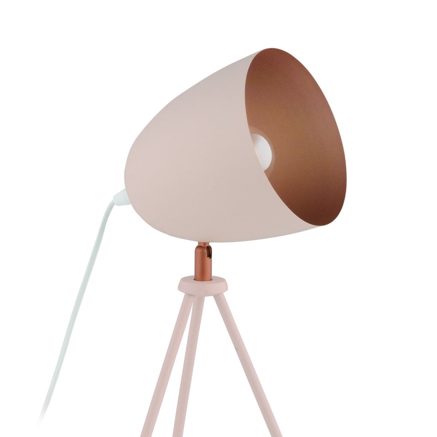 Eglo 49727 - Stolní lampa CHESTER 1xE27/60W/230V bílá/měděná