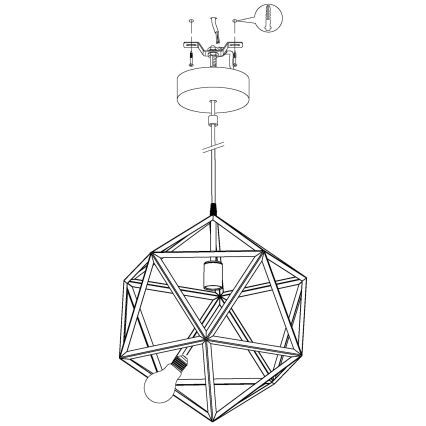 Eglo - Závěsné svítidlo 1xE27/60W/230V