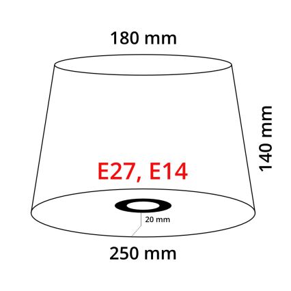 Eglo 49977 - Textilní stínidlo VINTAGE E14/E27 růže pr. 25 cm