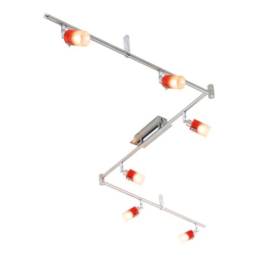 EGLO 50063 - Bodové svítidlo KENO 6xG9/40W červená/oranžová