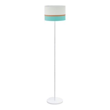 Eglo 55083 - LED Stojací lampa 1xE27/10W/230V 3000K bílá/tyrkysová