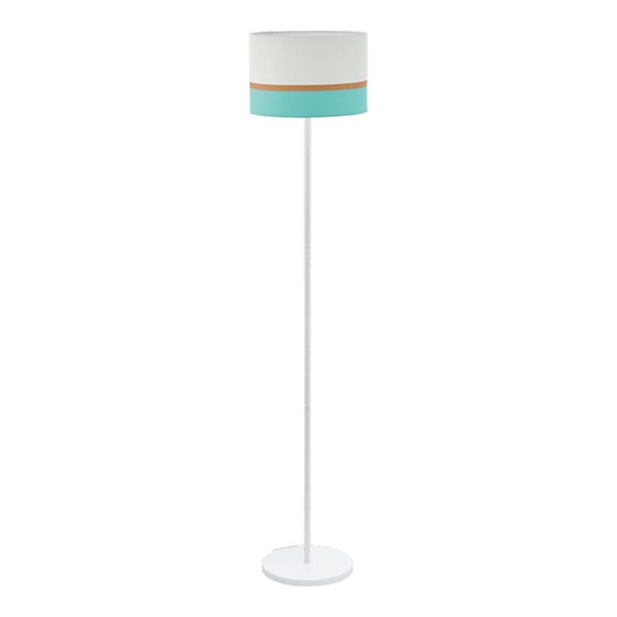 Eglo 55083 - LED Stojací lampa 1xE27/10W/230V 3000K bílá/tyrkysová