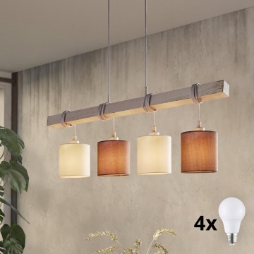 Eglo 55206 - LED Lustr na lanku TOWNSHEND 4xE27/60W/230V