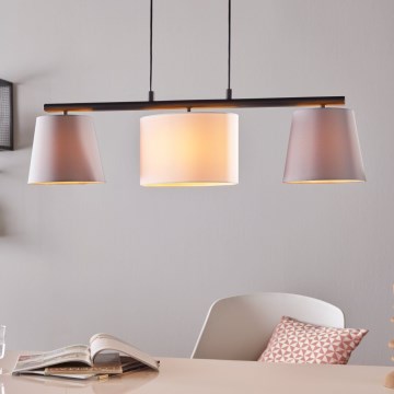 Eglo 55207 - Lustr na lanku ALMEIDA 3xE14/25W/230V šedá