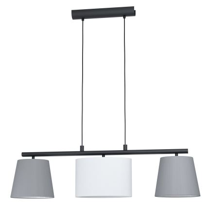 Eglo 55207 - Lustr na lanku ALMEIDA 3xE14/25W/230V šedá
