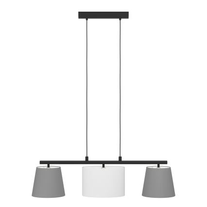 Eglo 55207 - Lustr na lanku ALMEIDA 3xE14/25W/230V šedá