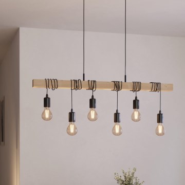 Eglo 55242 - Lustr na lanku TOWNSHEND 6xE27/60W/230V