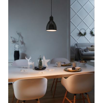 Eglo 55243 - Lustr na lanku PRIDDY 1xE27/60W/230V černá