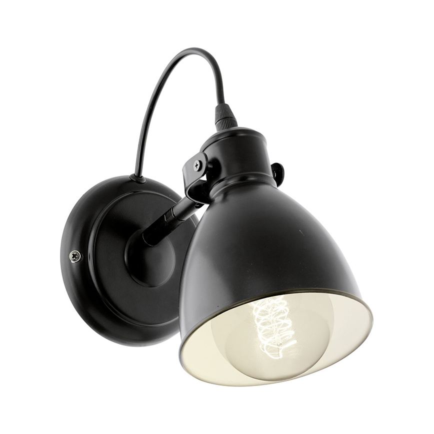 Eglo 55261 - Nástěnná lampa PRIDDY 1xE27/40W/230V černá