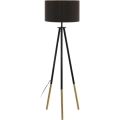 Eglo 55291 - Stojací lampa BIDFORD 1xE27/60W/230V černá/hnědá