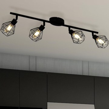 Eglo 55301 - LED Bodové svítidlo ZAPATA 4xG9/3W/230V černá