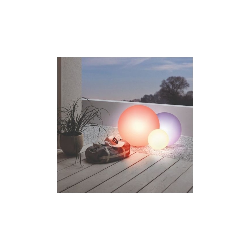 Eglo 55784 - LED RGBW Venkovní svítidlo MONTEROLO-C 1xE27/9W/230V IP65 pr. 39 cm + dálkové ovládání